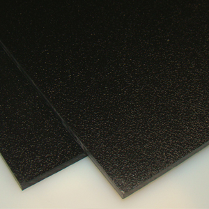 BLACK ABS MACHINABLE PLASTIC SHEET .090" X 12" X 24" HAIRCELL FINISH 